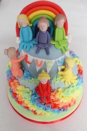 fairy rainbow birthday cake